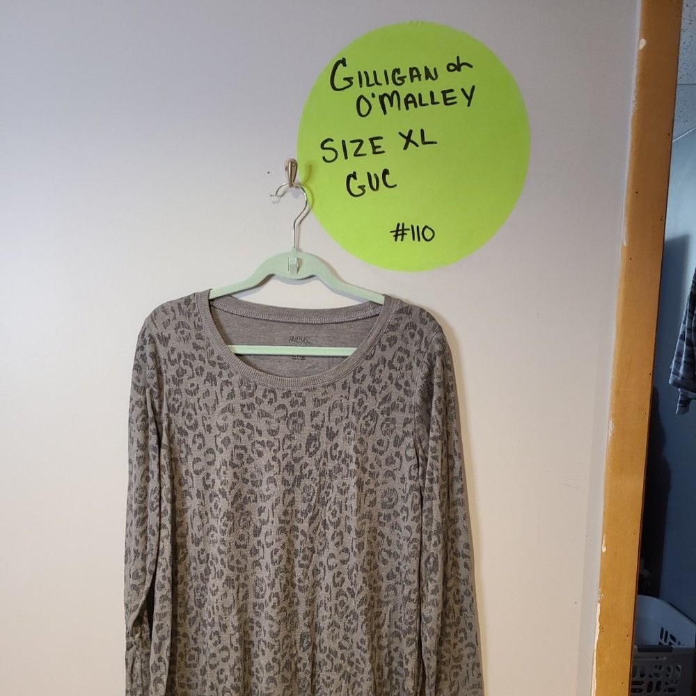 Leopard sweater/tunic Size XL